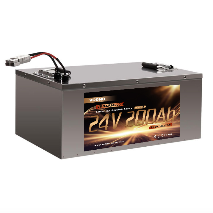 Rechargeable 24v 200ah lifepo4 lithium battery solar energy use