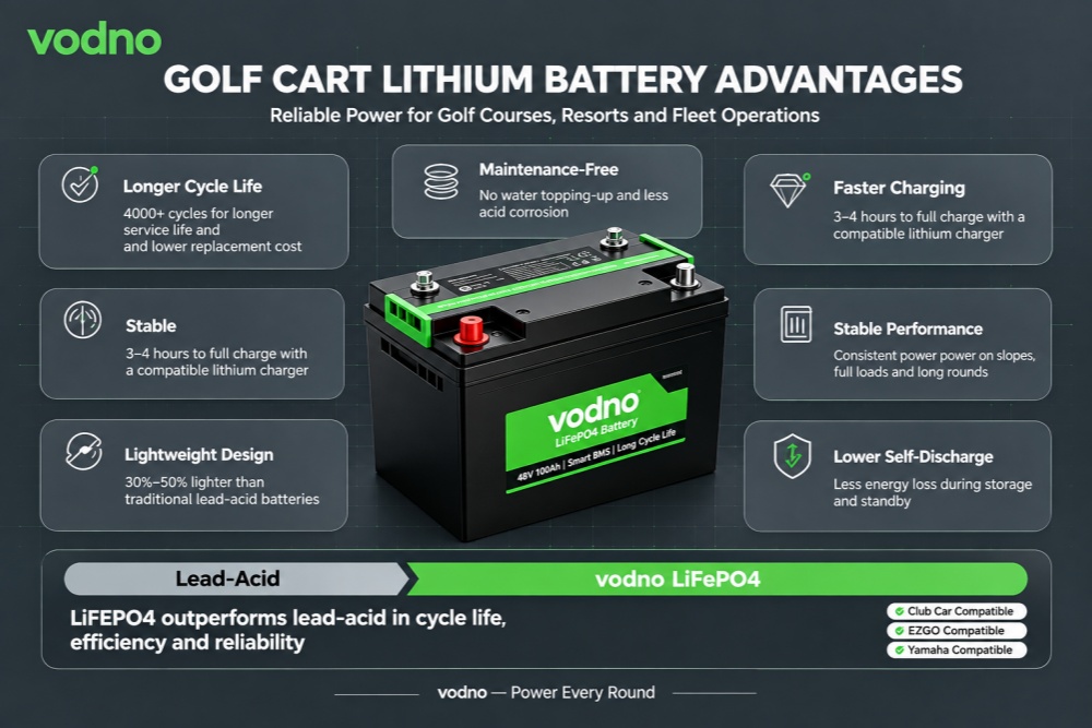 48V LiFePO4 Golf Cart Battery